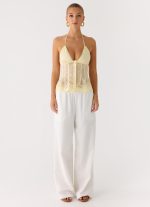 Non Stop Halter Top - Butter Yellow - 图片 2