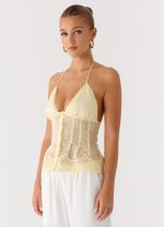 Non Stop Halter Top - Butter Yellow - 图片 3