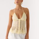 Non Stop Halter Top - Butter Yellow