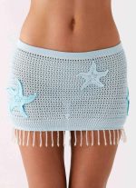 Ocean Star Mini Skirt - Blue - 图片 6
