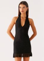 Odrella Sequin Mini Dress - Black - 图片 5