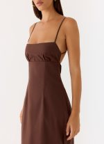 Off The Table Linen Maxi Dress - Chocolate - 图片 5