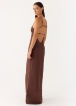 Off The Table Linen Maxi Dress - Chocolate - 图片 6