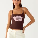 Ofira Knit Tank Top - Espresso Meadow