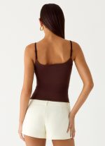 Ofira Knit Tank Top - Espresso Meadow - 图片 4