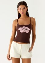 Ofira Knit Tank Top - Espresso Meadow - 图片 5