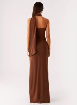Olive Bloom Maxi Dress - Chocolate - 图片 4