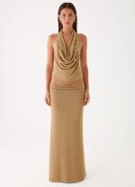 Olyssia Shimmer Embellished Top - Shimmer Gold - 图片 4