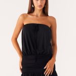 Only A Dream Strapless Mini Dress - Black