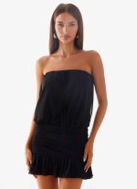 Only A Dream Strapless Mini Dress - Black - 图片 6