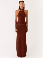 Opaline Knit Maxi Dress - Chocolate - 图片 5