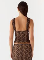Options Lace Top - Chocolate - 图片 5