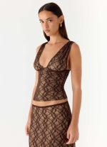 Options Lace Top - Chocolate - 图片 8