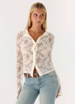 Orellia Long Sleeve Top - Ivory - 图片 6