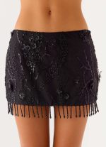 Overload Beaded Mini Skirt - Black - 图片 6