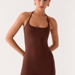 Palm Beach Mini Dress - Chocolate