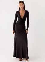 Palm Haze Maxi Dress - Black - 图片 4