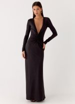 Palm Haze Maxi Dress - Black - 图片 6