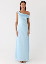 Palm Royal Maxi Dress - Ice Blue - 图片 2