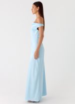 Palm Royal Maxi Dress - Ice Blue - 图片 3