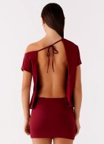 Paulie Mini Dress - Maroon - 图片 3