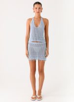 Pearl Shore Beaded Crochet Top - Blue - 图片 8
