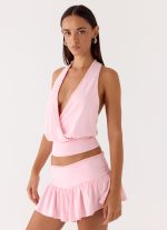 Pinki Beaded Halter Top - Pink - 图片 9