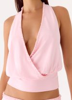 Pinki Beaded Halter Top - Pink - 图片 4
