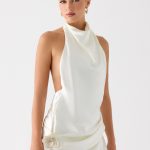 Play It Out Cowl Mini Dress - Ivory
