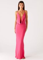 Pure Heart Cowl Maxi Dress - Fuchsia - 图片 6