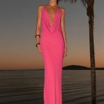 Pure Heart Cowl Maxi Dress - Fuchsia