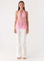 Put It Straight Beaded Sequin Top - Baby Pink - 图片 4