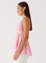 Put It Straight Beaded Sequin Top - Baby Pink - 图片 2
