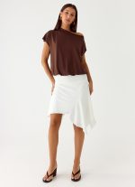 Raeni Off Shoulder Top - Chocolate - 图片 5