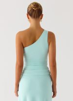 Ravi One Shoulder Top - Aqua - 图片 3