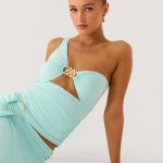 Ravi One Shoulder Top - Aqua