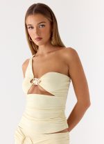 Ravi One Shoulder Top - Yellow - 图片 7