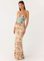 React Strapless Maxi Dress - Desert Blur - 图片 4