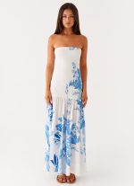 Rebecca Maxi Dress - Blue Floral Print - 图片 2