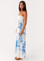 Rebecca Maxi Dress - Blue Floral Print - 图片 3