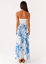 Rebecca Maxi Dress - Blue Floral Print - 图片 4