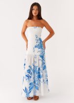 Rebecca Maxi Dress - Blue Floral Print - 图片 6