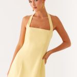 Remi Halter Mini Dress - Yellow
