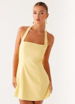 Remi Halter Mini Dress - Yellow - 图片 5