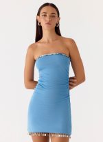 Rhiellie Strapless Mini Dress - Blue