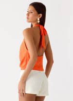 Right Back Halter Top - Orange - 图片 4