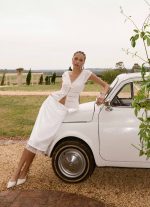 Rina Low Rise Satin Midi Skirt - White - 图片 8