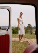 Rina Low Rise Satin Midi Skirt - White - 图片 7