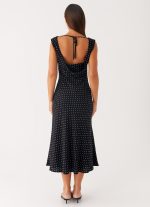 Role Model Maxi Dress - Black Polka Dot - 图片 2