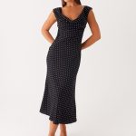 Role Model Maxi Dress - Black Polka Dot